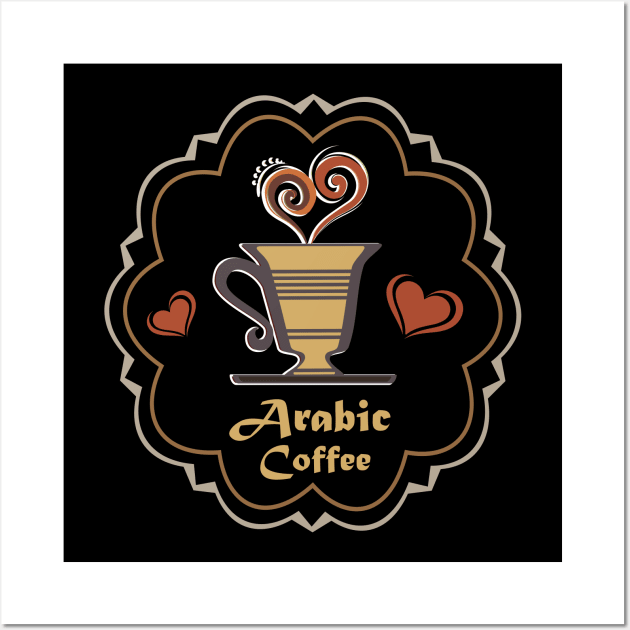 Arabic coffee on black Wall Art by Muse